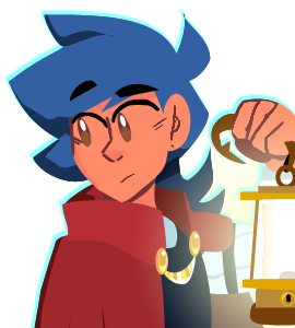 Jasper Oleander A noble holds a lantern in their left hand